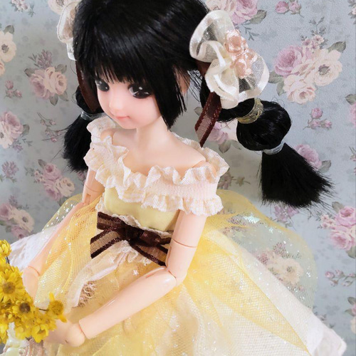 ドール服 リカちゃん 27cmドール ひまわりの花束ドレス その他