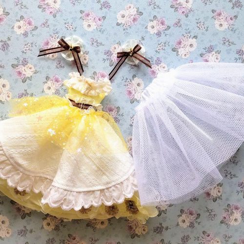 ドール服 リカちゃん 27cmドール ひまわりの花束ドレス その他