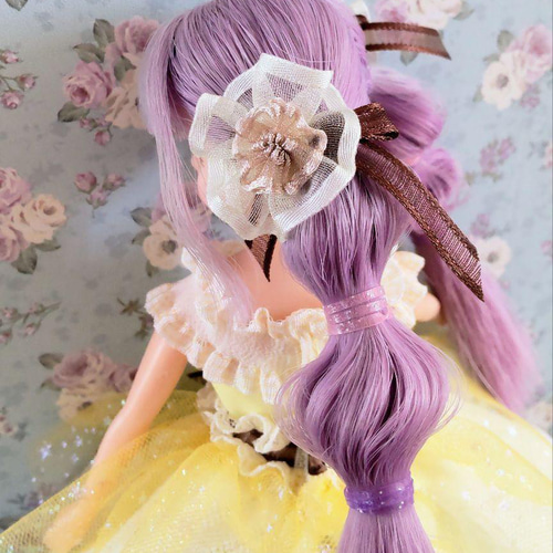 ゆ*ん様 ジェニーフレンド27cmドール服　ひまわりのドレス ドール服 リカちゃん 27cmドール ひまわりの花束ドレス その他