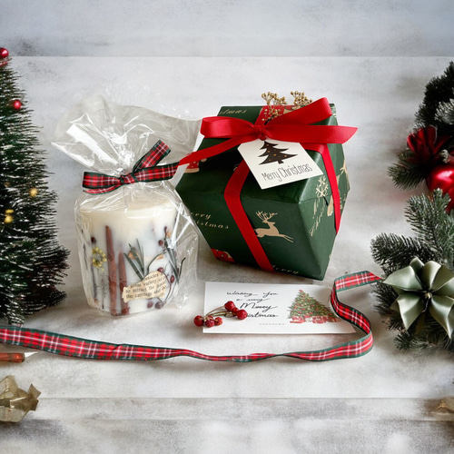 レモングラスの香りに癒される 木芯ソイキャンドル / べっ甲デザイン