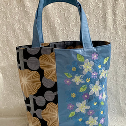 ハンドメイド手刺繍バッグ Yahoo!オークション - ハンドメイド 手刺繍 フラワー トート