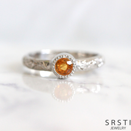 スペサルタイトガーネット手彫りSV925 リング 指輪・リング SRSTI 通販