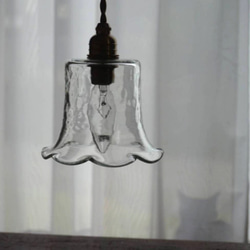 浮き雲ラムネ×クリア9☆ヴィンテージガラスボールペンダントランプ