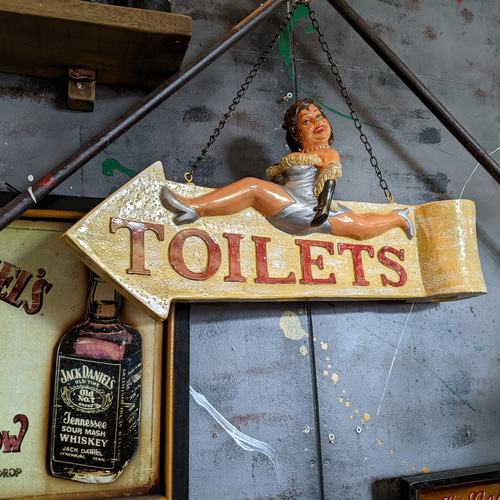 アメリカンダイナー トイレットサインボード TOILET看板 店舗什器