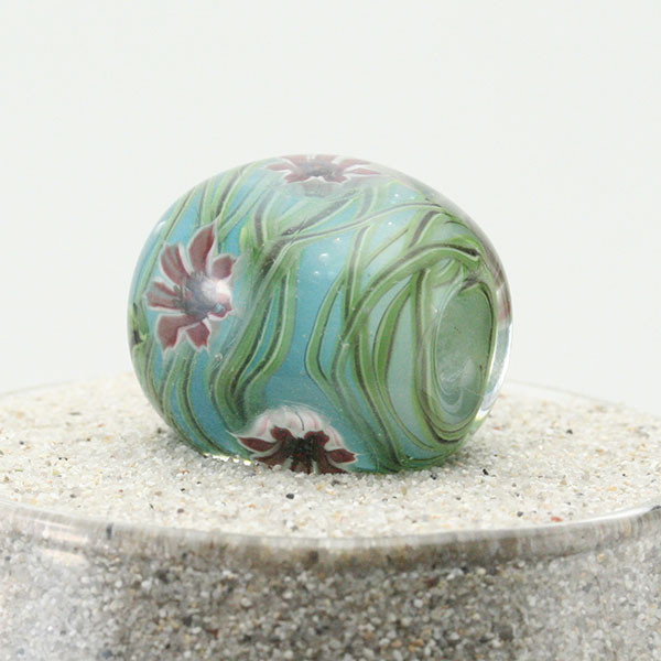 花とんぼ玉　ガラス  とんぼ玉　流し模様