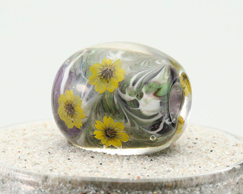 花とんぼ玉 ガラス とんぼ玉 流し模様 ペンダントトップ とんぼ玉作家