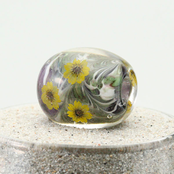 花とんぼ玉 ガラス とんぼ玉 流し模様 ペンダントトップ とんぼ玉作家