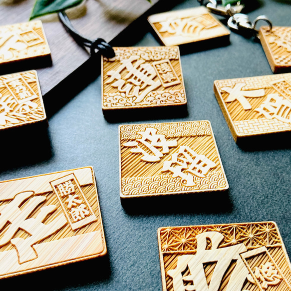 7月から大幅リニューアル＊お名前入り！祭りで映える竹製札（四角） 名