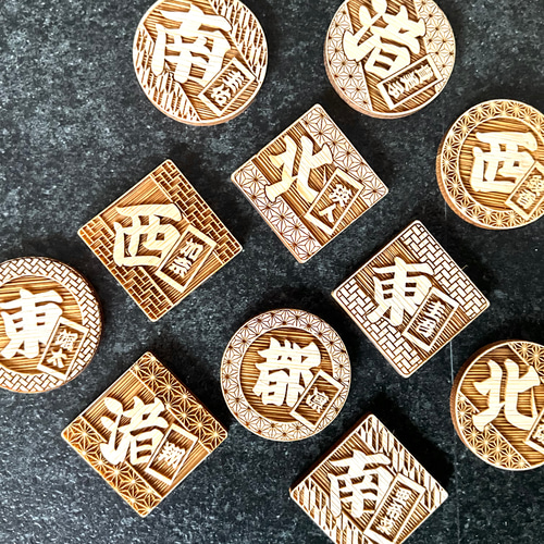 7月から大幅リニューアル＊お名前入り！祭りで映える竹製札（丸） 名