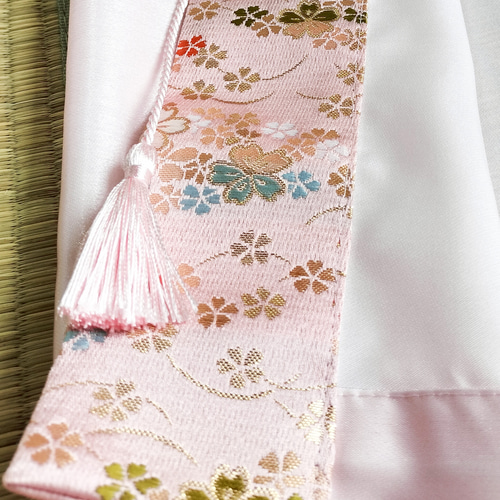 【送料無料ライン/39ショップ】 100歳百寿紀寿『虹色桜』西陣織金襴 天女の羽衣風ちゃんちゃんこ その他