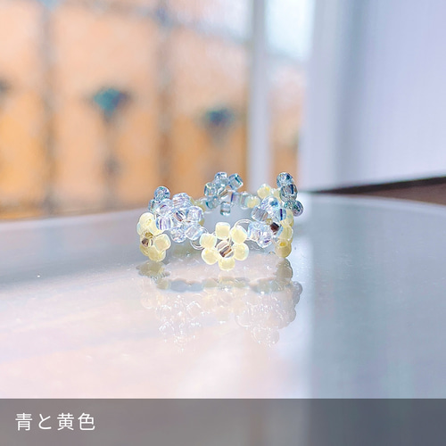 ★MISSOMA★ ビーズ オープン リング Beaded Open Ring アシンメトリー オープン リング <Gold×Ruby Red> | Dinamis