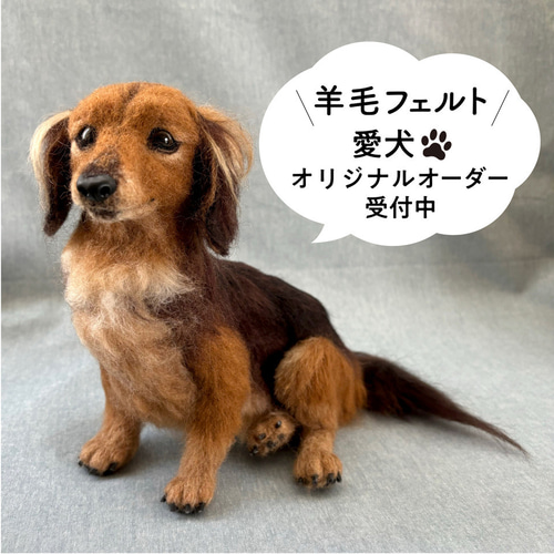 羊毛フェルトオーダー 、羊毛フェルト犬オーダー、 ハンドメイド 許さ 