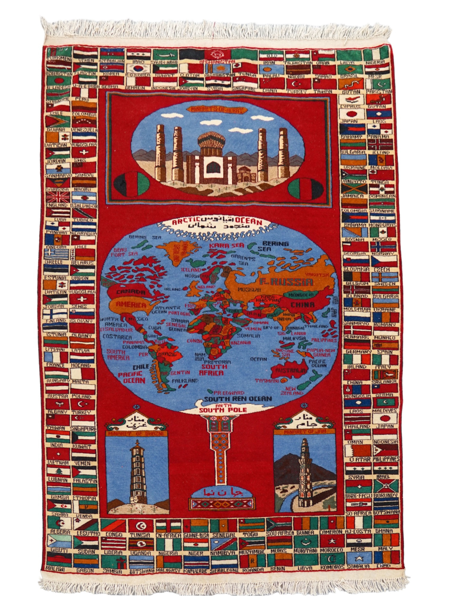 166×127cm【アフガン手織り絨毯】