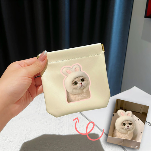 うちの子の写真で作る ミニポーチ ペット うちの子グッズ オーダー