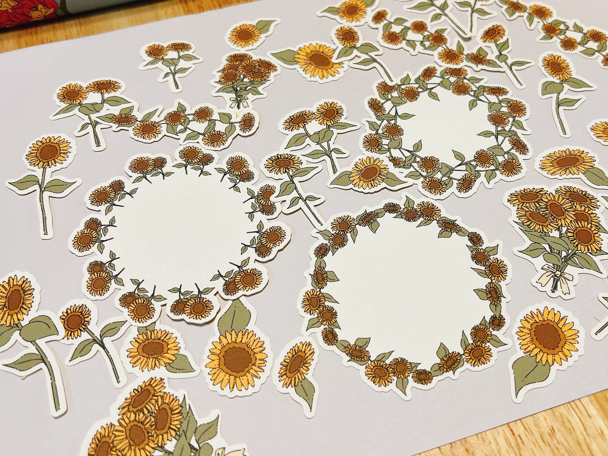 ひまわり)山形花笠シール付き2個シール無し3個　合計5個