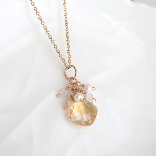 ブルーオブシディアン　カット　14kgfピアス コッパーオブシディアン＜ペアシェイプ＞のピアス（14KGF