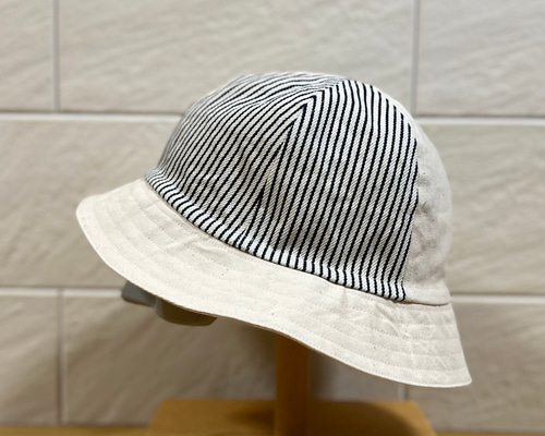 [KAPITAL] ヒッコリーランドリーバケットハット KAPITAL] ヒッコリーランドリーバケットハット KAPITAL - 11.5oz