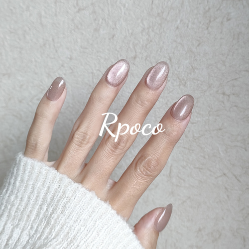 No.11 マグネットネイル『 淡ピンク 』シンプルワンカラーネイルチップ  