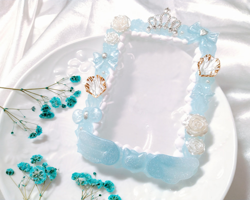 水色のホイップデコ硬質カードケース 【B8サイズ】 名刺入れ・カード