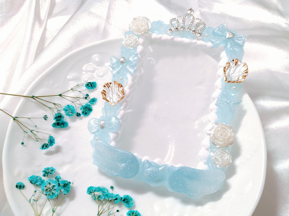 水色のホイップデコ硬質カードケース 【B8サイズ】 名刺入れ・カード