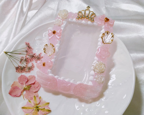 ピンクのホイップデコのトレカケース 【B8サイズ】 名刺入れ