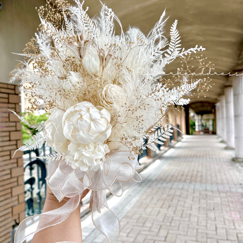 スワッグ ブーケ 花束 成人式 卒業式 結婚式 プレゼント 撮影用花束 前