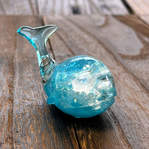 碧のクジラ オルゴナイト アクアマリン [6] 其他擺飾 毘殊 天然石雑貨