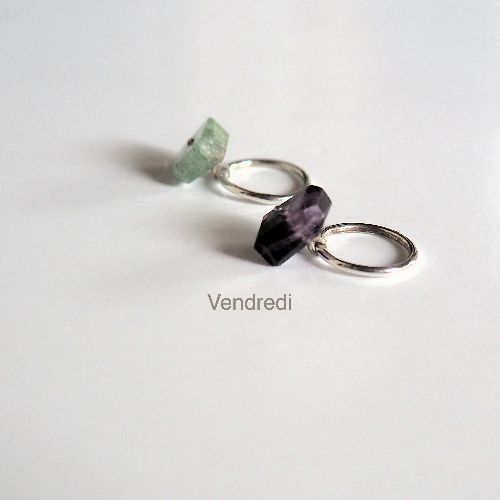 Pendant top・緑と紫