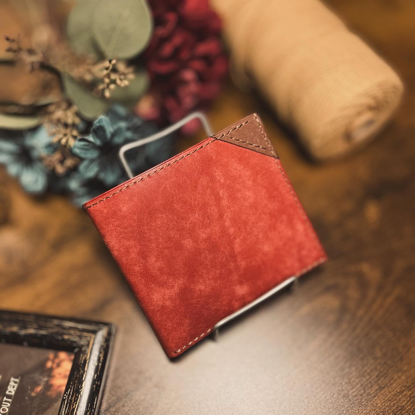 二つ折り財布【ボルドー02】