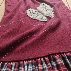 花畑　クリアランス　手作りハンドメイド刺繍花手織り布ワンピース 花畑 手作りハンドメイド刺繍花手織り布ワンピース ワンピース