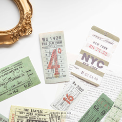 コラージュ素材 チケット風ステッカー 紙シール たっぷり60枚♡ c05da733cf08ca50dc23f0654214c1