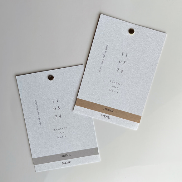 1枚 180円】メニュー表 結婚式 ジィール風 席次表・席札・メニュー表
