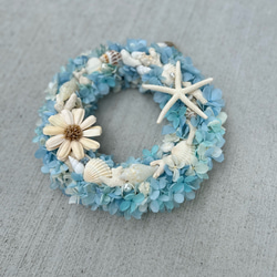 NEWデザイン★海色マーメイドリース①☆マリンリース★ブルーリース 2枚目の画像