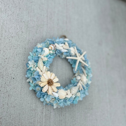 NEWデザイン★海色マーメイドリース①☆マリンリース★ブルーリース 5枚目の画像