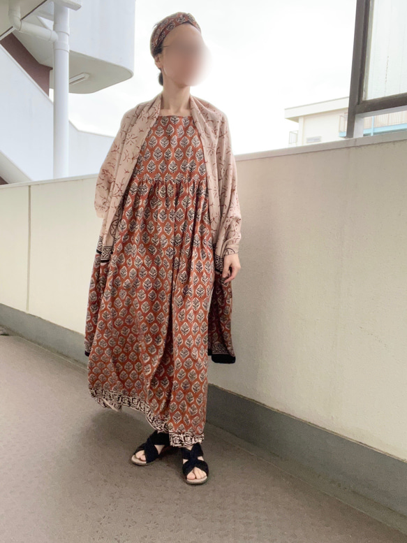 JUN様 ご注文品】インド綿 ワンピース ストール ヘアバンド