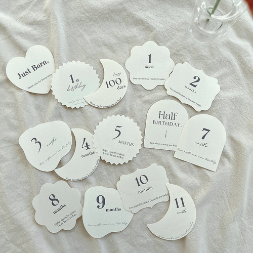 人気.3.ᐟ.ᐟ《マンスリーカード 月齢カード 月齢フォト》 雑貨