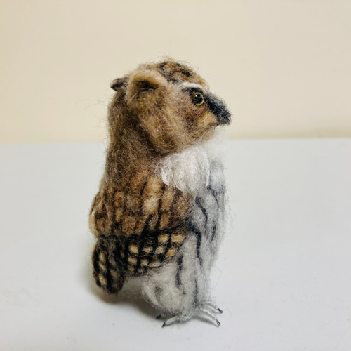 羊毛フェルト シマフクロウ 羊毛フェルト kanken 通販 17839491