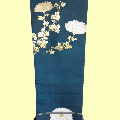 アンティーク 名古屋帯 刺繍 菊 松竹梅 水引 着物 065w d アンティーク 名古屋帯 刺繍 菊 松竹梅 水引 着物 065w d