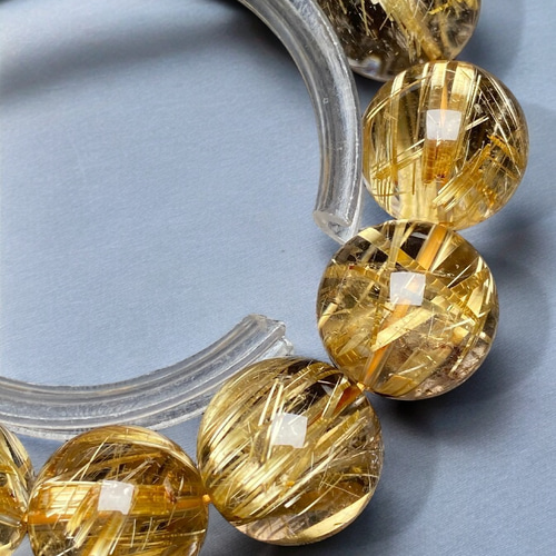 ゴールドキャッツアイルチル ブレスレット⑨径16.5cm（6．5