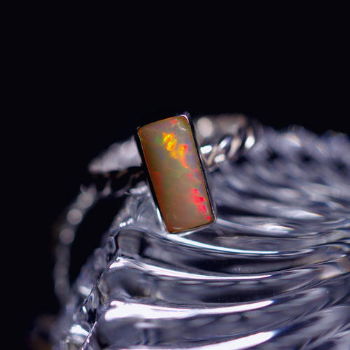 NEW ☆ 新作 ☆『Opal』☆の世界でひとつの天然石リングsilver925 指輪 