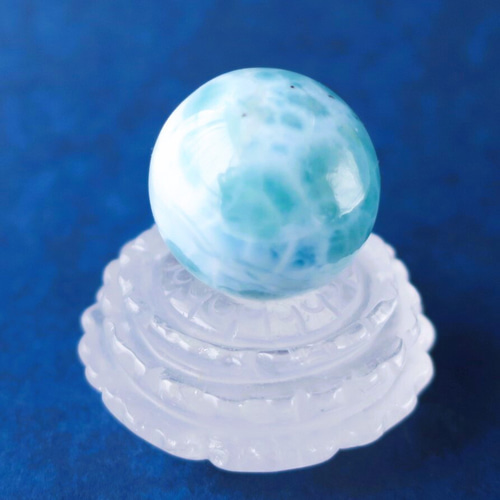 ラリマースフィア 置物 コレクション 天然石 25mm｜ハンドメイド素材 