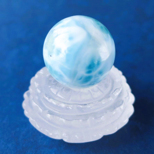ラリマースフィア 置物 コレクション 天然石 25mm｜ハンドメイド