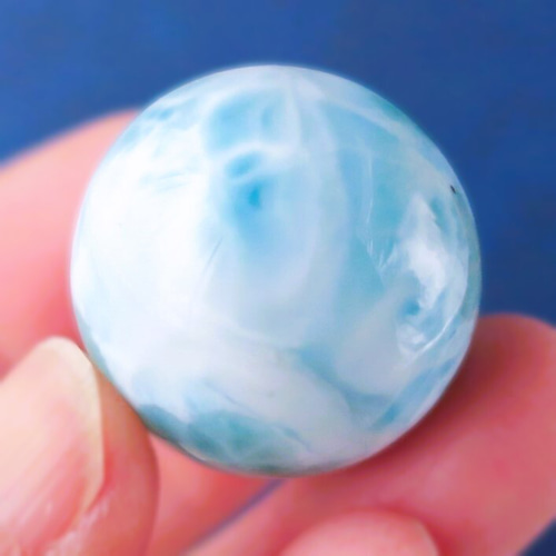 ラリマースフィア 置物 コレクション 天然石 25mm｜ハンドメイド素材