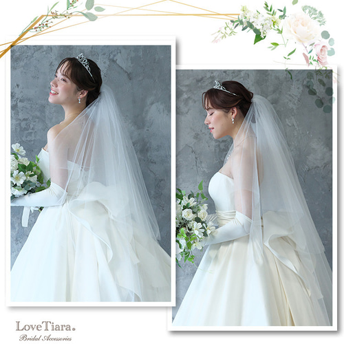 ロングベール(フロントミディアム)VLM-01|花嫁 結婚式 挙式
