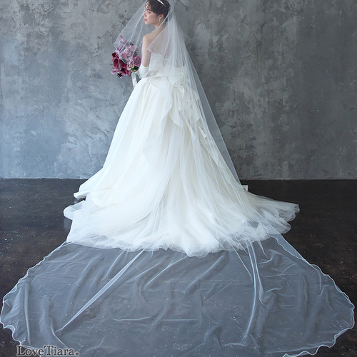 ロングベール【メロウ】(フロントミディアム)VLM-02|花嫁 結婚式