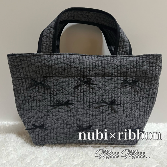 リボン付きヌビバッグ nubi トートバッグ イブルバッグ リボン