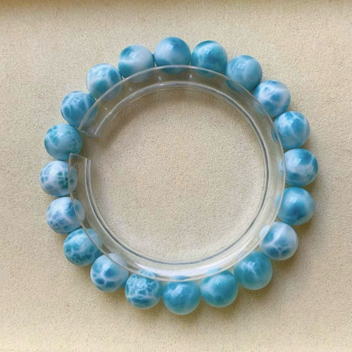 10mm-31.2g 天然無処理 ラリマー ブレスレット ブレスレット 天然石屋  