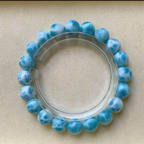 10mm-31.2g 天然無処理 ラリマー ブレスレット ブレスレット 天然石屋  
