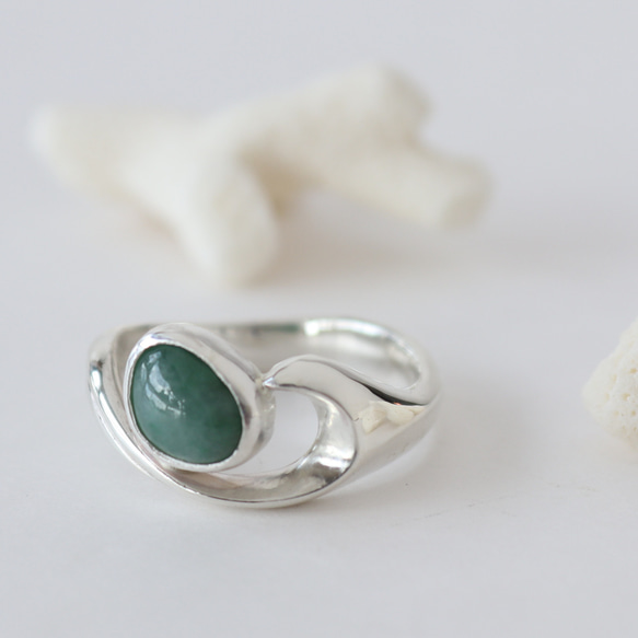 糸魚川翡翠 シルバーリング 21号 糸魚川翡翠 シルバーリング 21号 翡翠指輪｜《公式》糸魚川翡翠