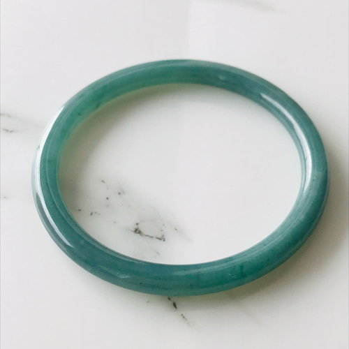 B810-0109】ジェイド 翡翠 ヒスイ バングル 一点もの 希少 グアテマラ 